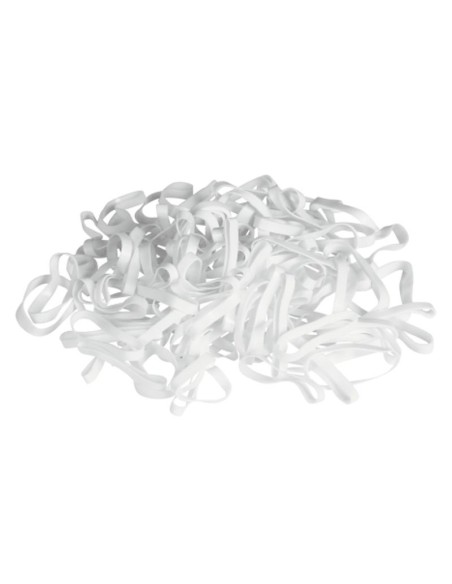 Elastiques à crinière en silicone 500 pièces Blanc