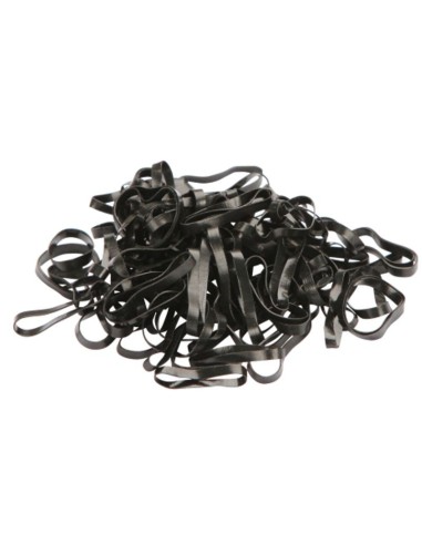Elastiques à crinière en silicone 500 pièces Noir