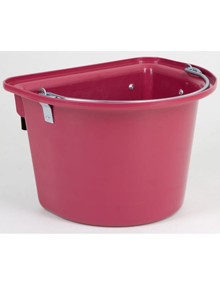 Seau Mangeoire 12 L Kerbl pour Cheval  Rose
