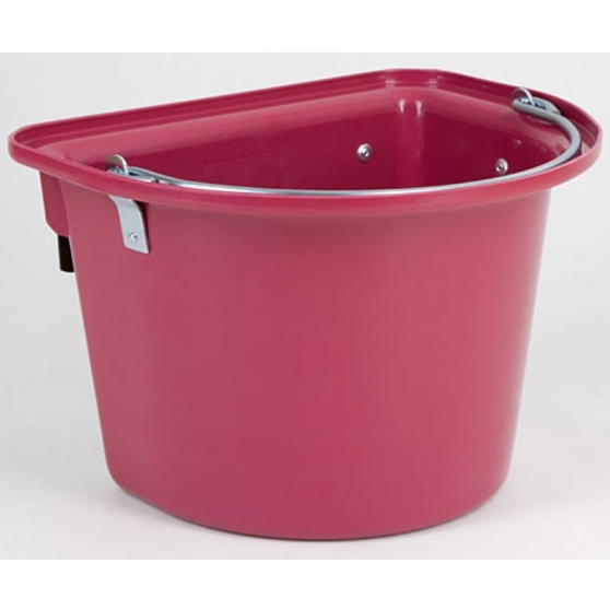 Seau Mangeoire 12 L Kerbl pour Cheval  Rose