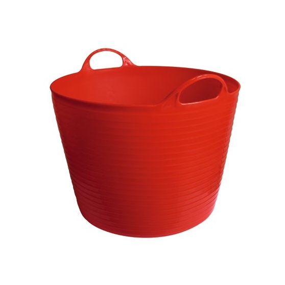 Seau flexible d'écurie Flexiseau à poignées 28 litres Rouge