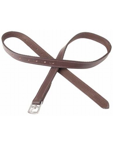 Etrivières cuir et nylon TdeT Havane foncé