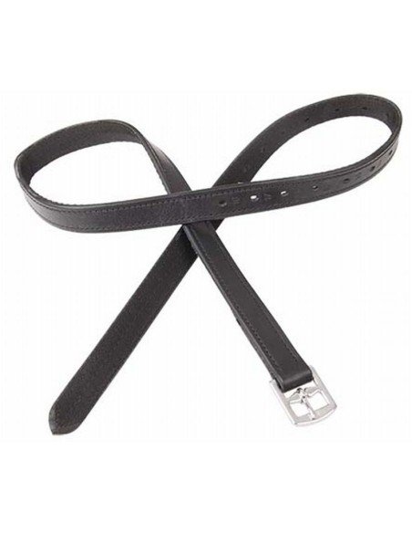 Etrivières cuir et nylon TdeT Noir