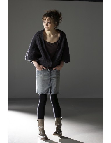 Veste femme Eva Samomaya 100% laine Mérinos tricoté main