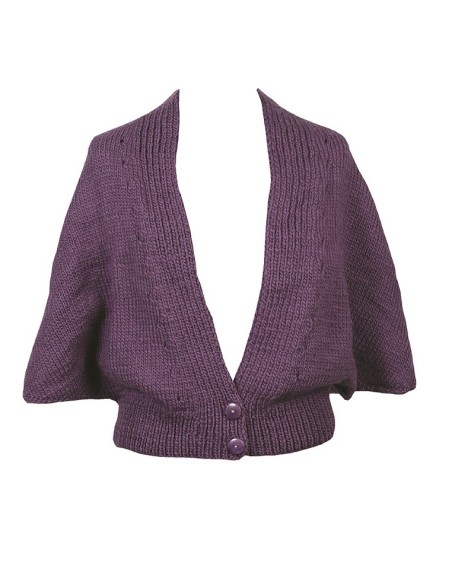 Veste femme Eva Samomaya 100% laine Mérinos tricoté main