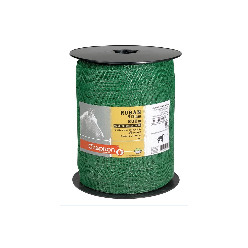 Ruban pour cloture qualité supérieure 40mm  200 mètres