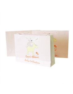 Sac cadeaux avec motif poney 33.5 x 24.5 cm