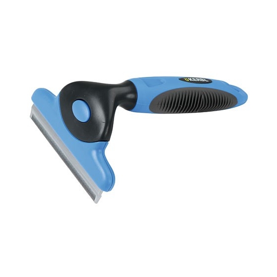 Brosse pour pelage des chiens bleu