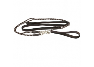 Rênes allemandes cuir corde DMH Equitation marron