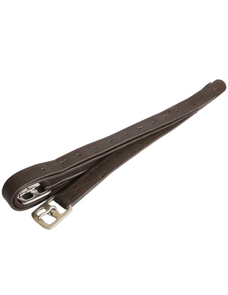 Etrivières cuir très souple doublées marron