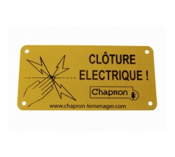 Plaque indicative pour cloture électrique kit de 4 plaques