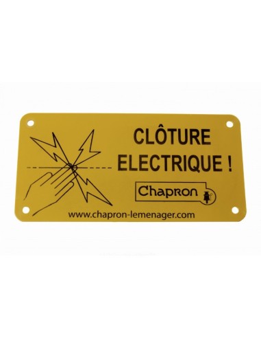 Plaque indicative pour cloture électrique