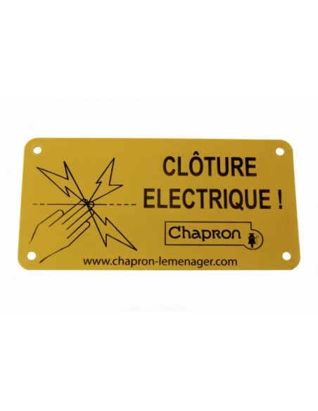 Plaque indicative pour cloture électrique kit de 4 plaques