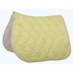 Tapis cheval jaune pastel selle mixte ou dressage