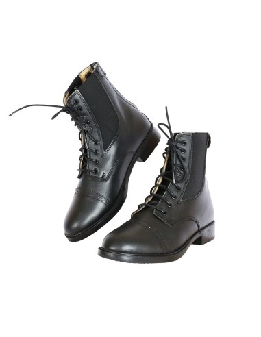 Boots d'équitation cuir à lacets et fermeture éclair  36 à 44