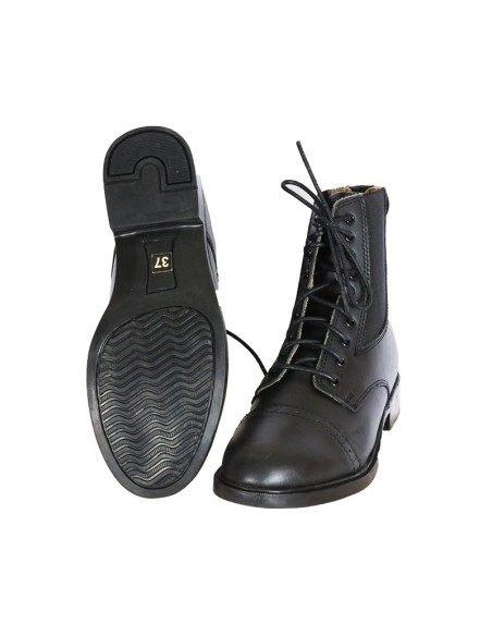 Boots d'équitation cuir à lacets et fermeture éclair  36 à 44