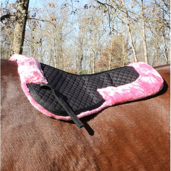 Amortisseur contour de selle DMH Equitation Noir / Rose