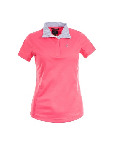 Polo fonctionnel à manches courtes Blaire Horze Crescendo avec détails en filet, femme Rose