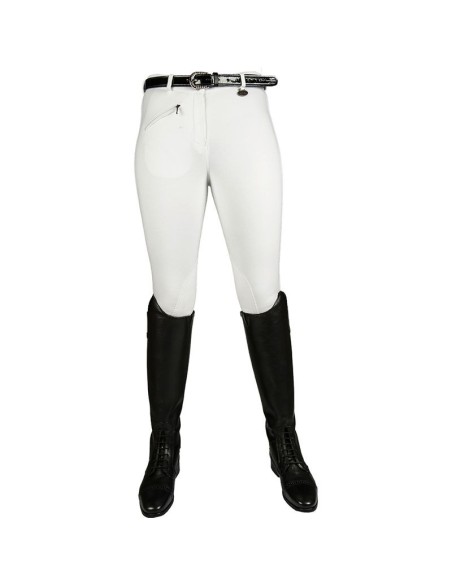 Pantalon d'équitation confort bi-extensible HKM Blanc