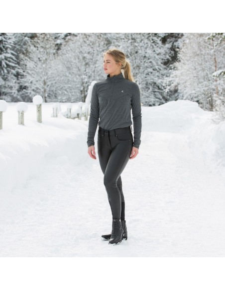 Culotte d'équitation simili-cuir Horze Victoria, femme