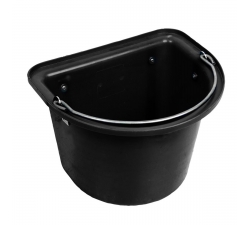 Seau Mangeoire 12 L Kerbl pour Cheval  Noir