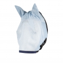 Masque intégral bonnet anti-mouches poney au trait avec oreilles Horze Bleu ciel