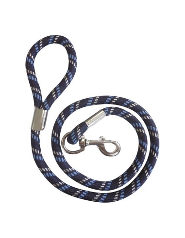Collier et laisse pour chien cuir et corde