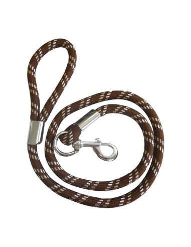 Collier et laisse pour chien cuir et corde