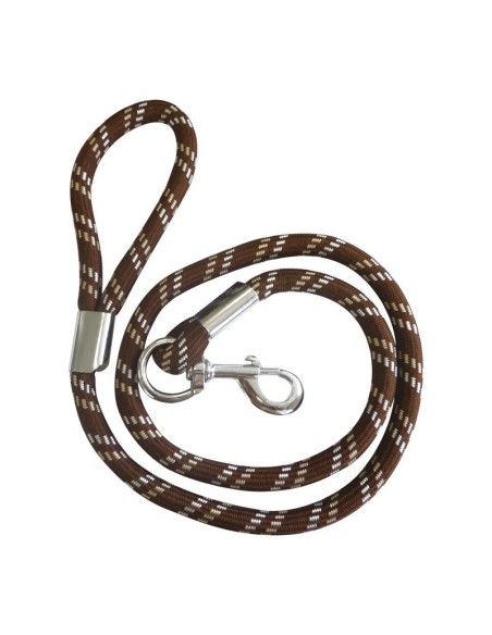 Collier et laisse pour chien cuir et corde