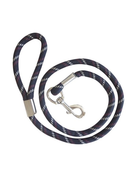 Collier et laisse pour chien cuir et corde