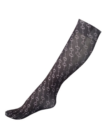 Chaussettes fines imprimés Horze Amira Noir / Gris