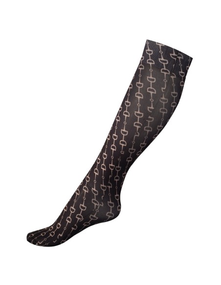 Chaussettes fines imprimés Horze Amira Navy / Beige