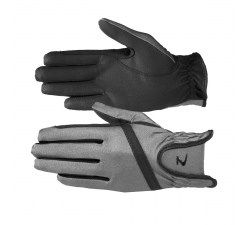 Gants Evelyn Horze, matière respirante Gris / Noir