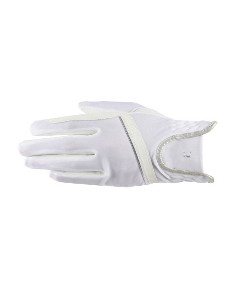 Gants Evelyn Horze, matière respirante Blanc