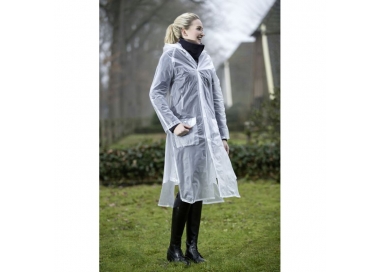 Imperméable long, transparent avec fente de dos HKM