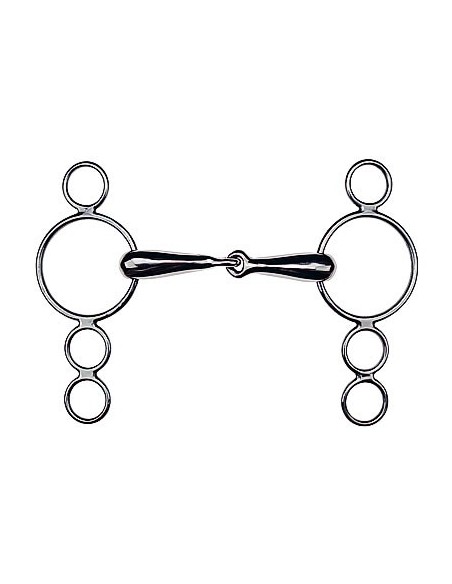 Verstellbares 4-Ring-Gebiss " Pessoa " Feeling - Modulierbarer Effekt für Kontrolle & Balance