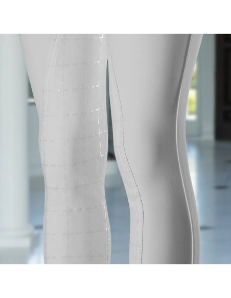 Culotte d'équitation à fond peau Horze Désirée Blanc
