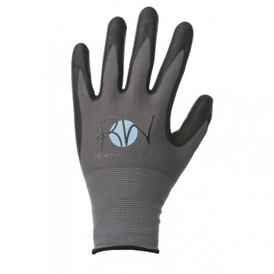 Gants RIDING WORLD "Groom" Noir / Gris