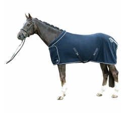 Couverture polaire avec col HKM Bleu foncé