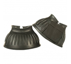 Cloches en caoutchouc avec fermeture Velcro,1 paire - HKM Noir