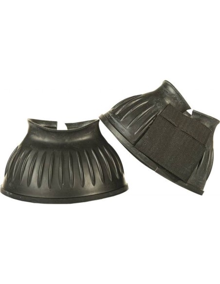Cloches en caoutchouc avec fermeture Velcro,1 paire - HKM Noir