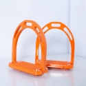 Etriers aluminium profil 5 étoiles DMH Equitation Orange