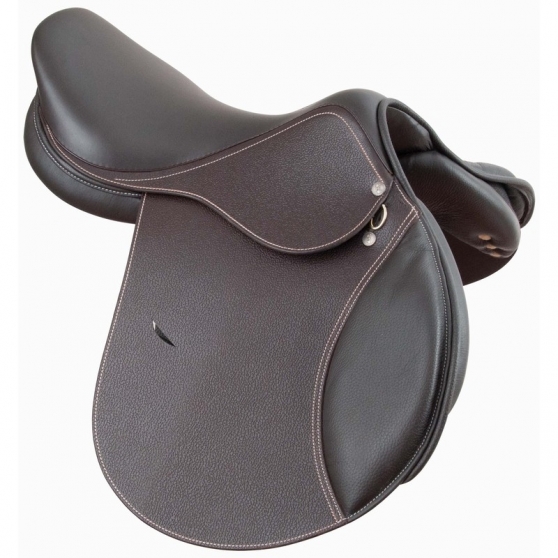 Selle de cheval anglais Freeny tout usage en cuir à contact étroit Selle de cheval anglais Freeny tout usage en cuir à contact étroit