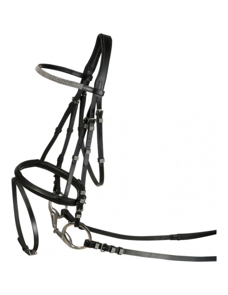 Bridon RIDING WORLD "Diamond", muserolle combinée