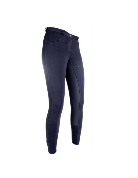Pantalon d'équitation -Basic Belmtex Grip- empièce Bleu Foncé / Bleu