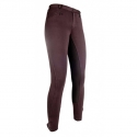 Pantalon d'équitation -Basic Belmtex Grip- empièce Marron foncé / Marron