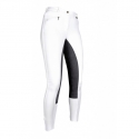 Pantalon d'équitation -Basic Belmtex Grip- empièce Blanc / Noir