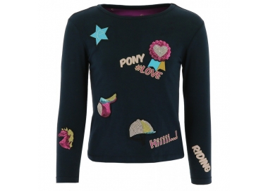 T-Shirt EQUI-KIDS Pony Love à badges filles