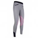 Leggings Enfant -Starlight-, basanes en silicone HKM Gris / Rose