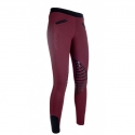 Leggings Enfant -Starlight-, basanes en silicone HKM Bordeaux / Noir